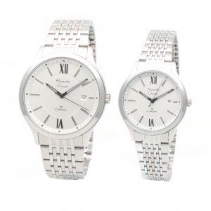 Alexandre Christie AC 8585 Silver White Couple